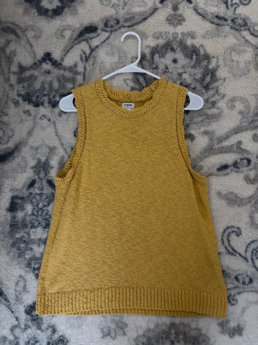 J. Crew Mustard Yellow Knit Sleeveless Sweater Tank